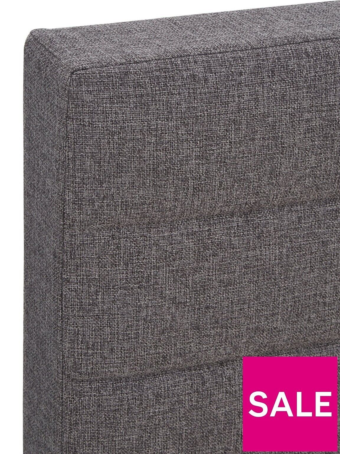 Lennox Fabric King Size Bed Frame Grey Durable and Stylish Bedroom Furniture - Image 4