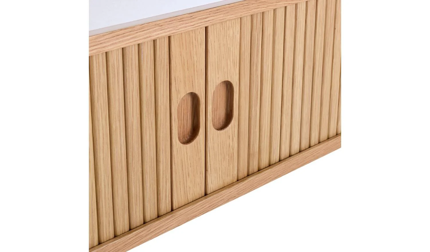 Lex 2 Door Oak TV Unit Natural Media Stand Storage Living Room - Image 10