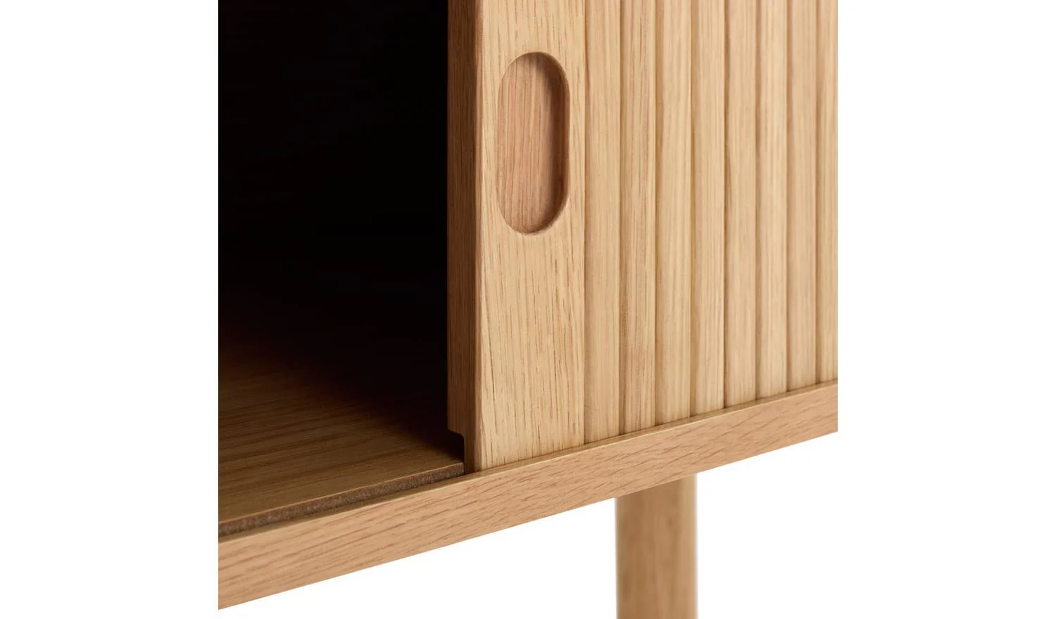 Lex 2 Door Oak TV Unit Natural Media Stand Storage Living Room - Image 7