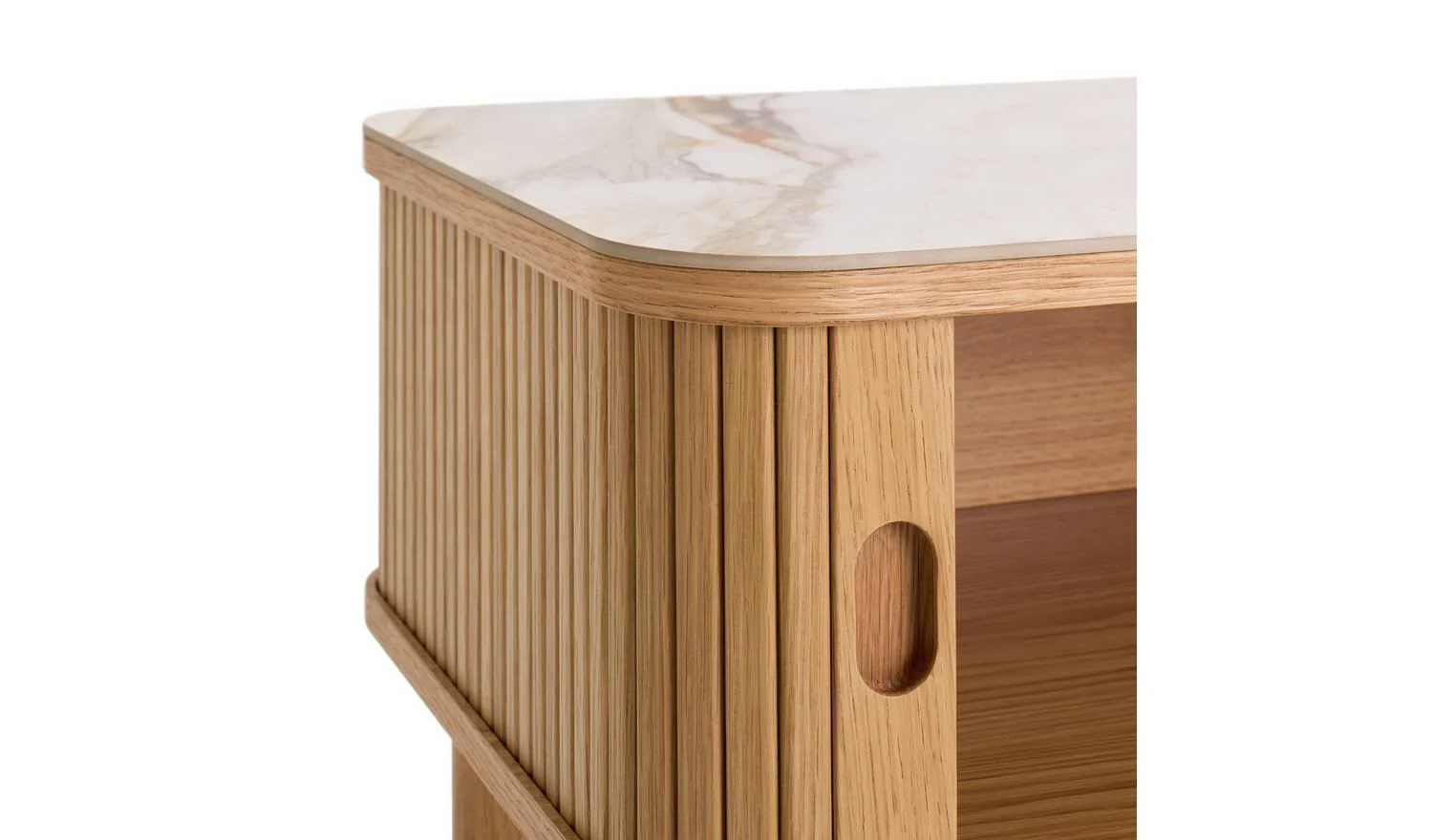 Lex 2 Door Oak TV Unit Natural Media Stand Storage Living Room - Image 8