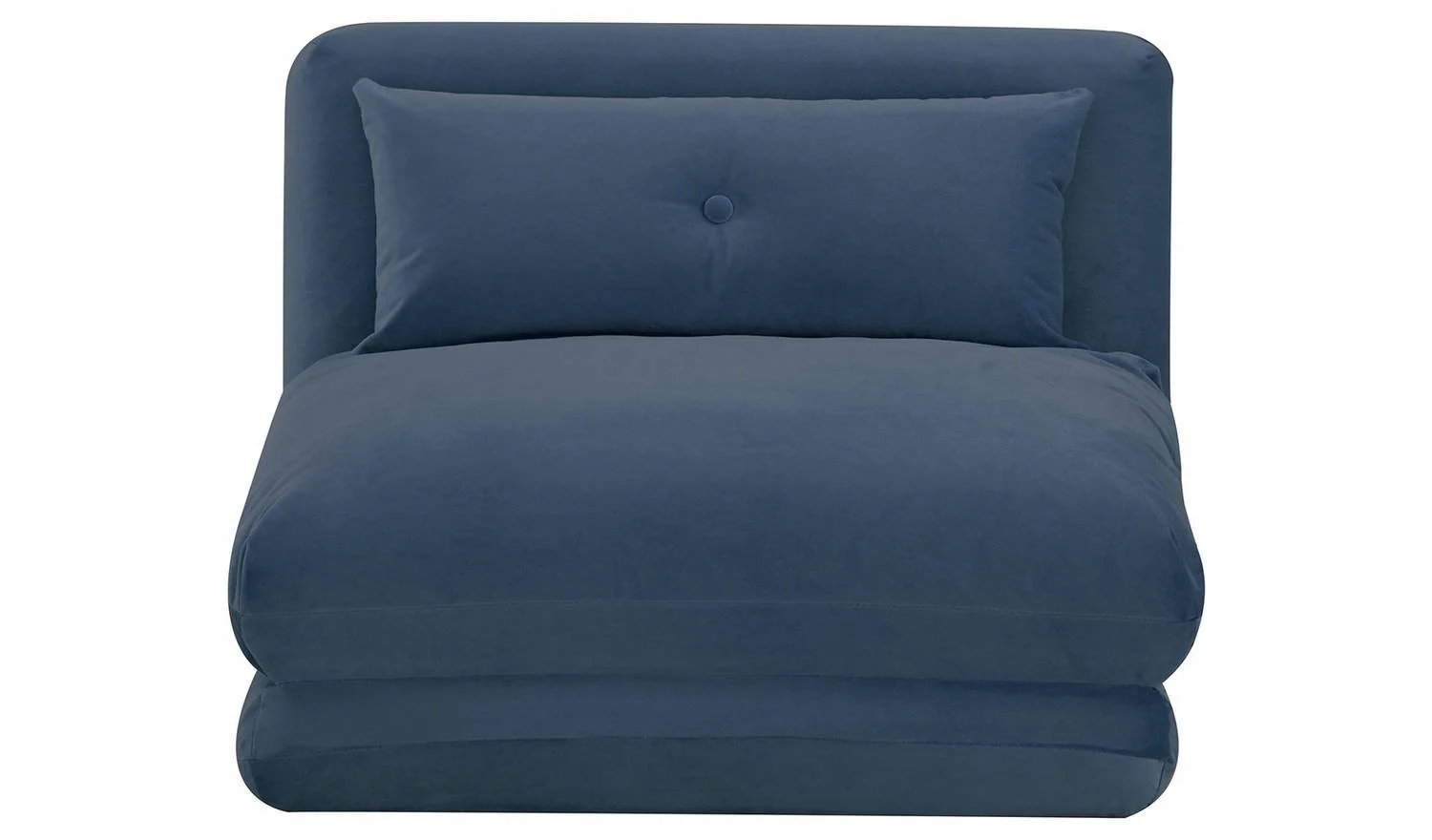 Lexi Single Velvet Chairbed Navy Space Saving Foldable Design Comfort - Image 3