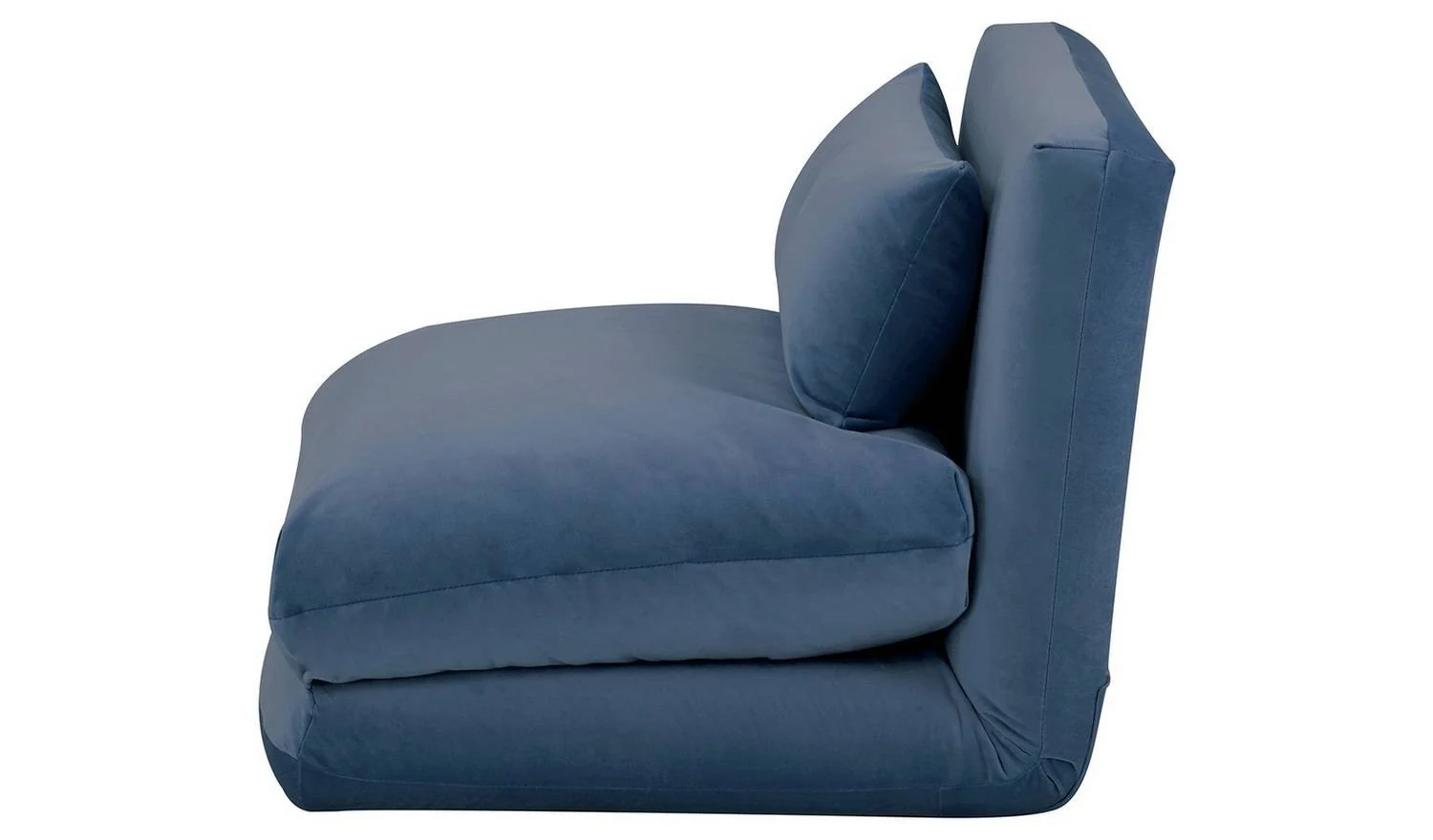 Lexi Single Velvet Chairbed Navy Space Saving Foldable Design Comfort - Image 6