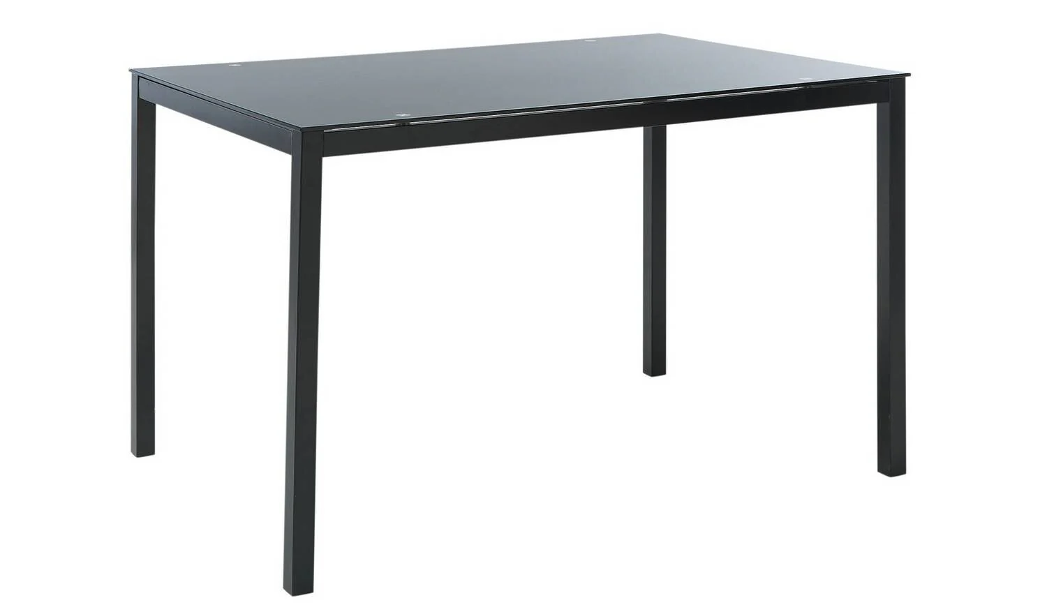 Lido Glass Black Dining Table & 4 Black Chairs Contemporary Design Compact - Image 3
