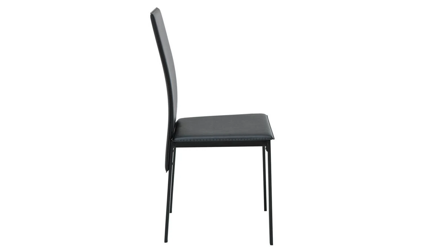 Lido Glass Black Dining Table & 4 Black Chairs Contemporary Design Compact - Image 8