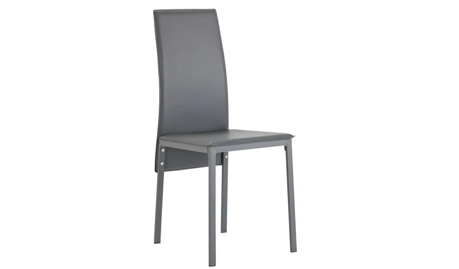 Lido Grey Dining Table & 4 Grey Chairs Modern Kitchen Furniture Set - Image 5