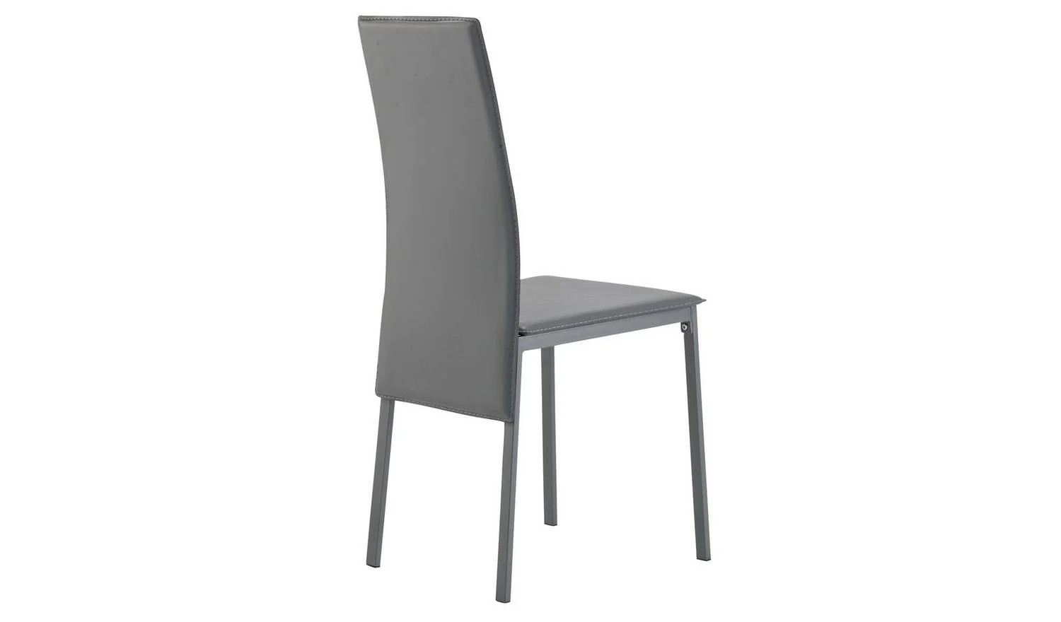 Lido Grey Dining Table & 4 Grey Chairs Modern Kitchen Furniture Set - Image 8
