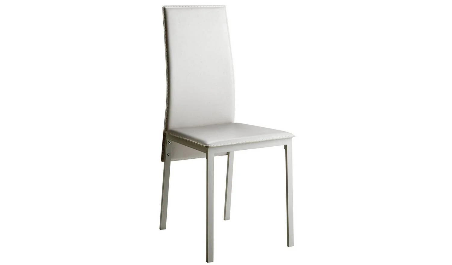 Lido White Dining Table & 4 White Chairs Contemporary Design Dining - Image 3