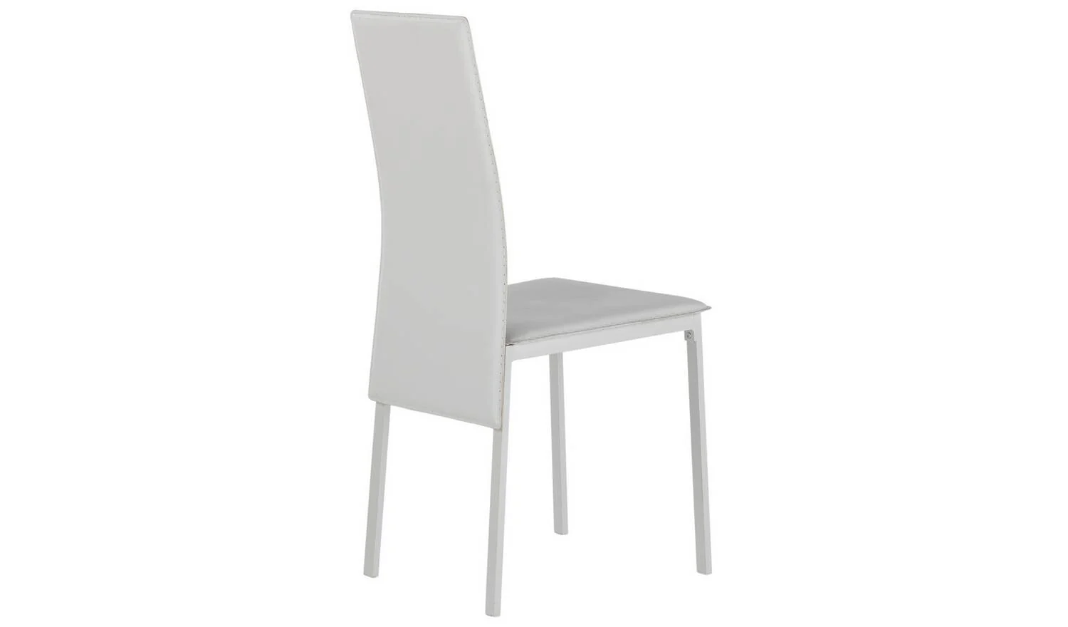 Lido White Dining Table & 4 White Chairs Contemporary Design Dining - Image 9