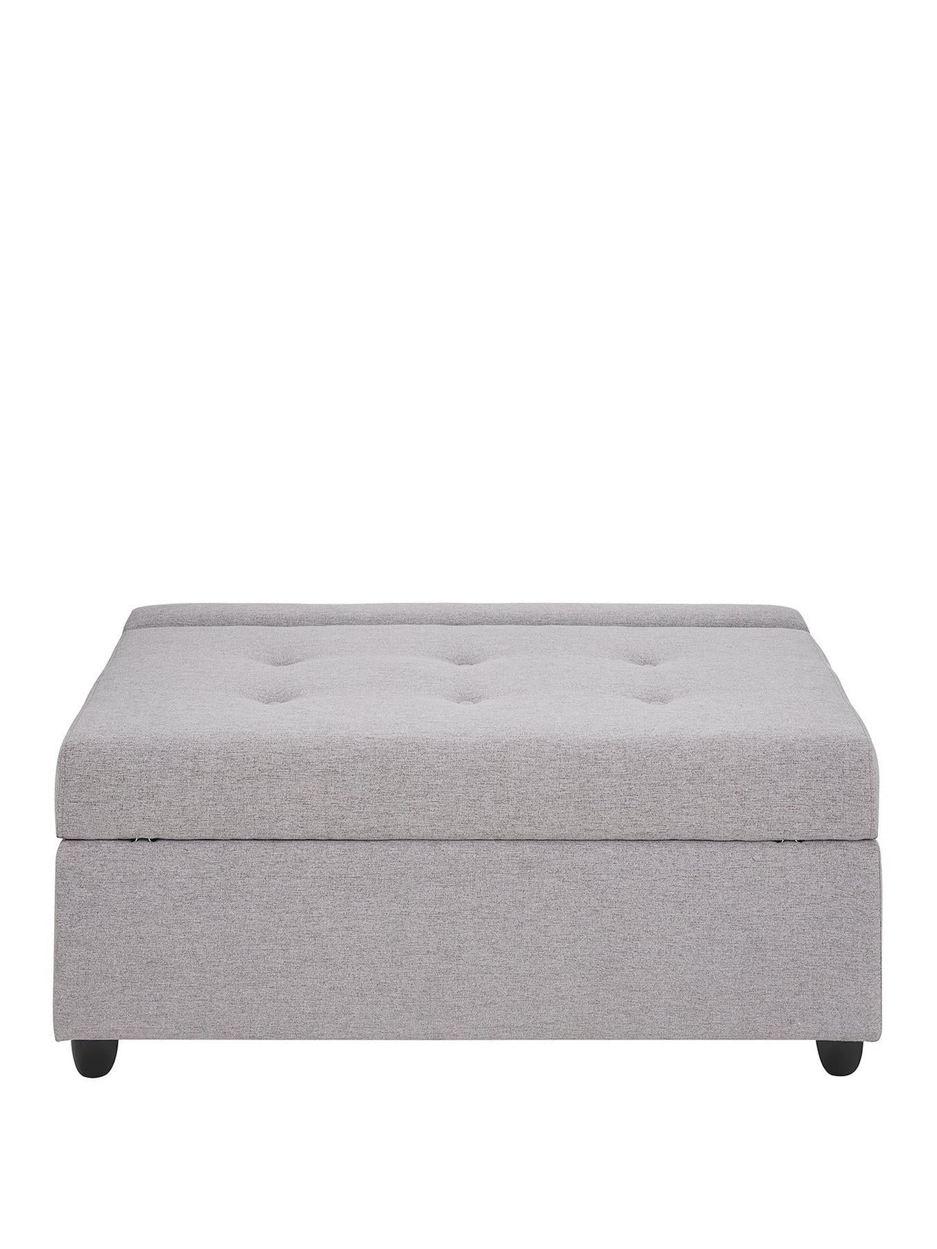 Linden Ottoman Bed Light Grey For Guest Room Spare Bed Storage - Image 2