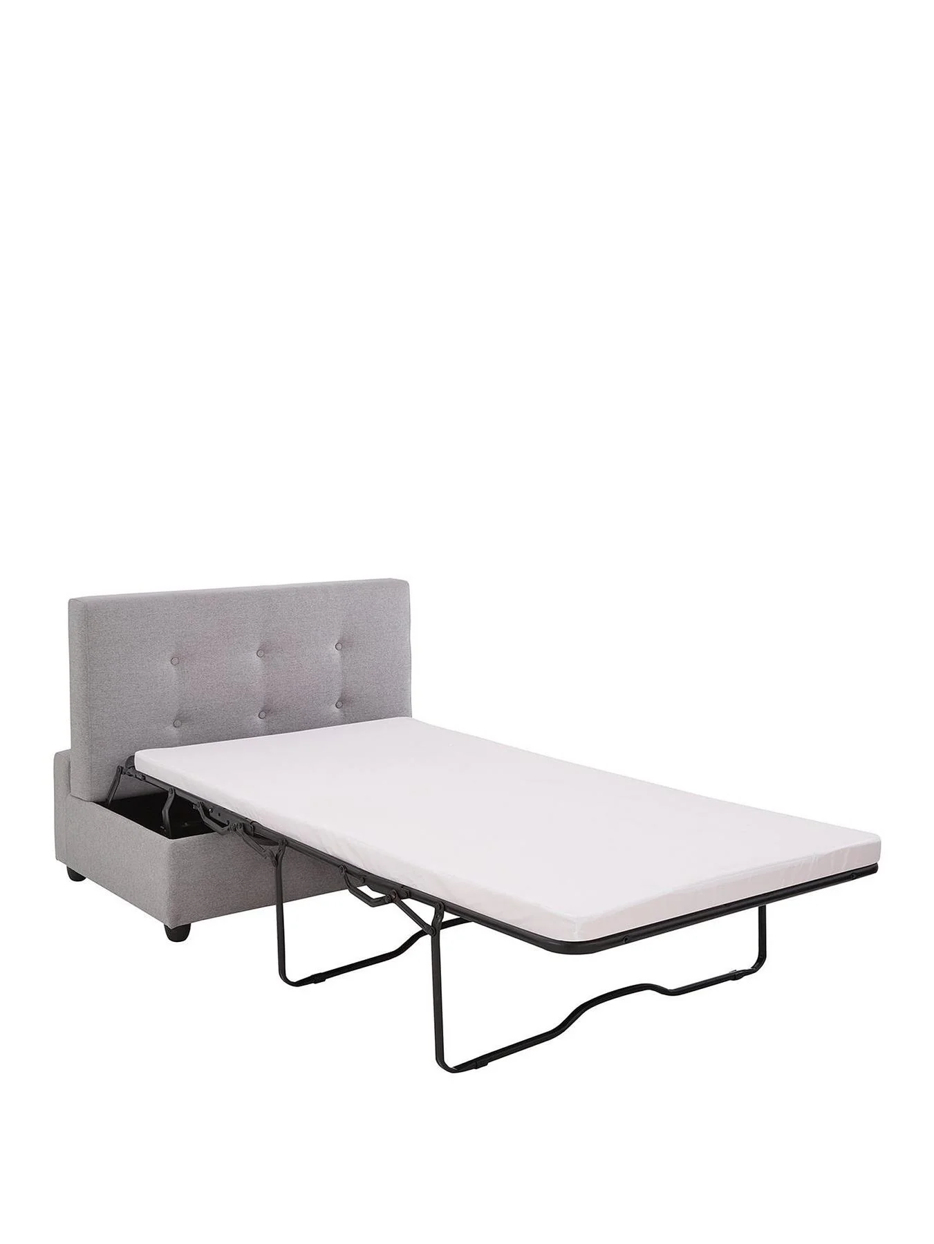 Linden Ottoman Bed Light Grey For Guest Room Spare Bed Storage - Image 3
