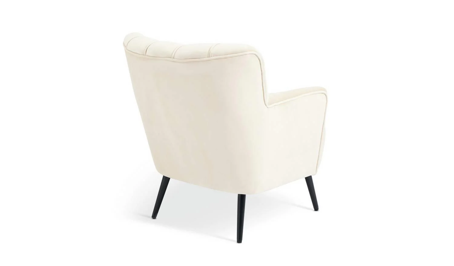 Liora Velvet Armchair Natural Modern Living Room Accent Furniture - Image 3