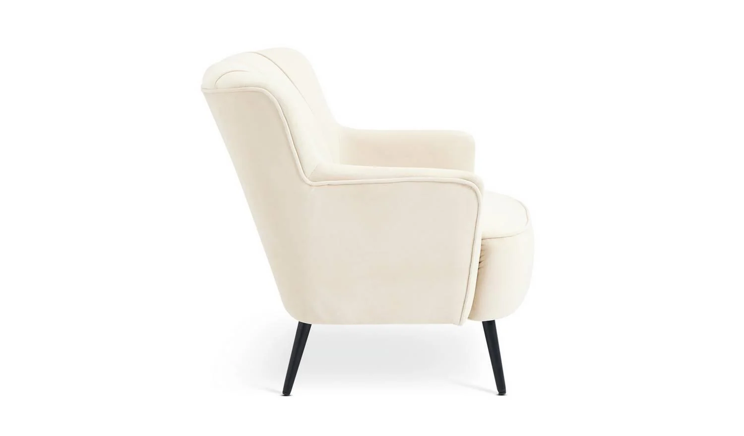 Liora Velvet Armchair Natural Modern Living Room Accent Furniture - Image 4