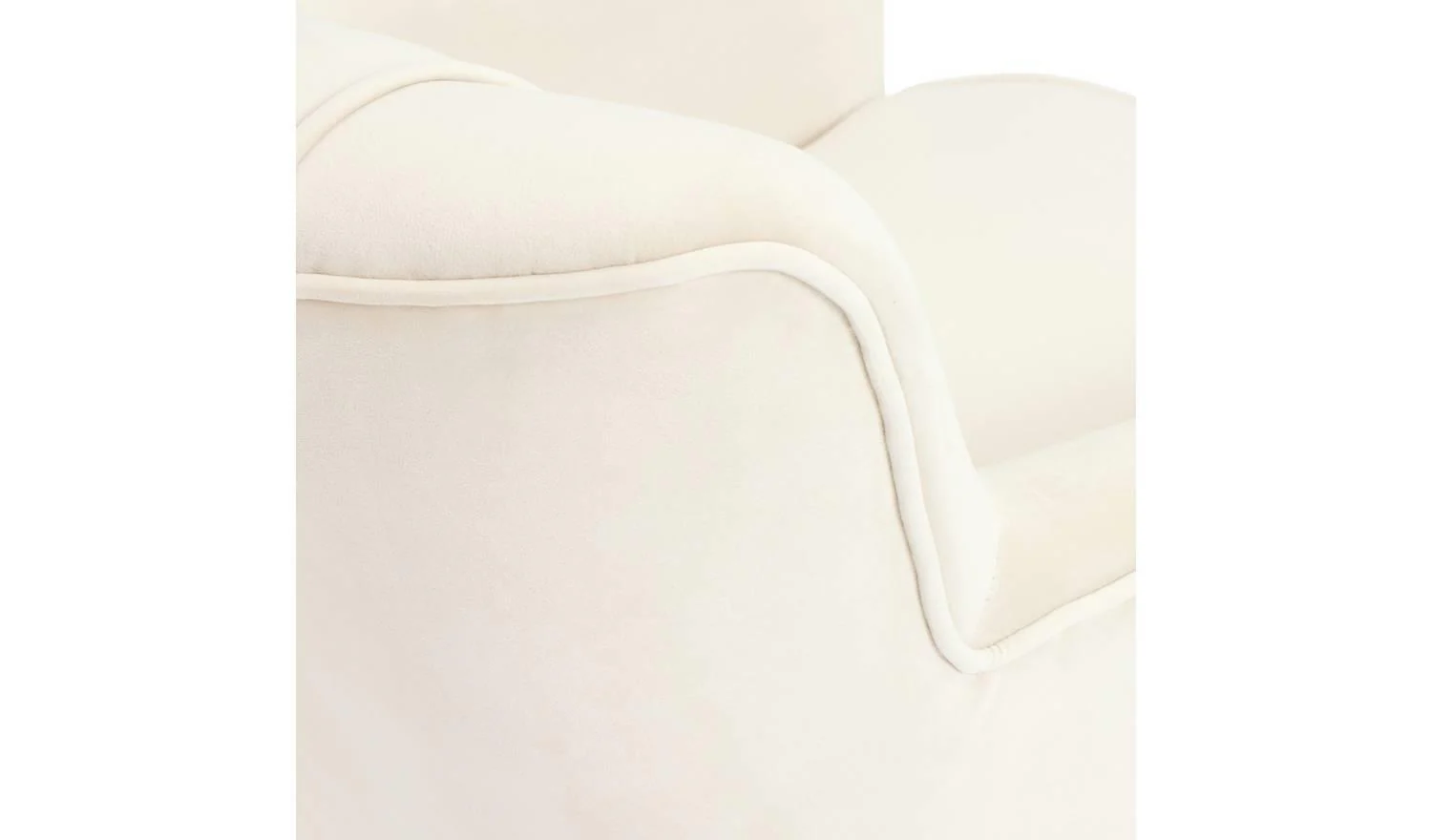 Liora Velvet Armchair Natural Modern Living Room Accent Furniture - Image 5