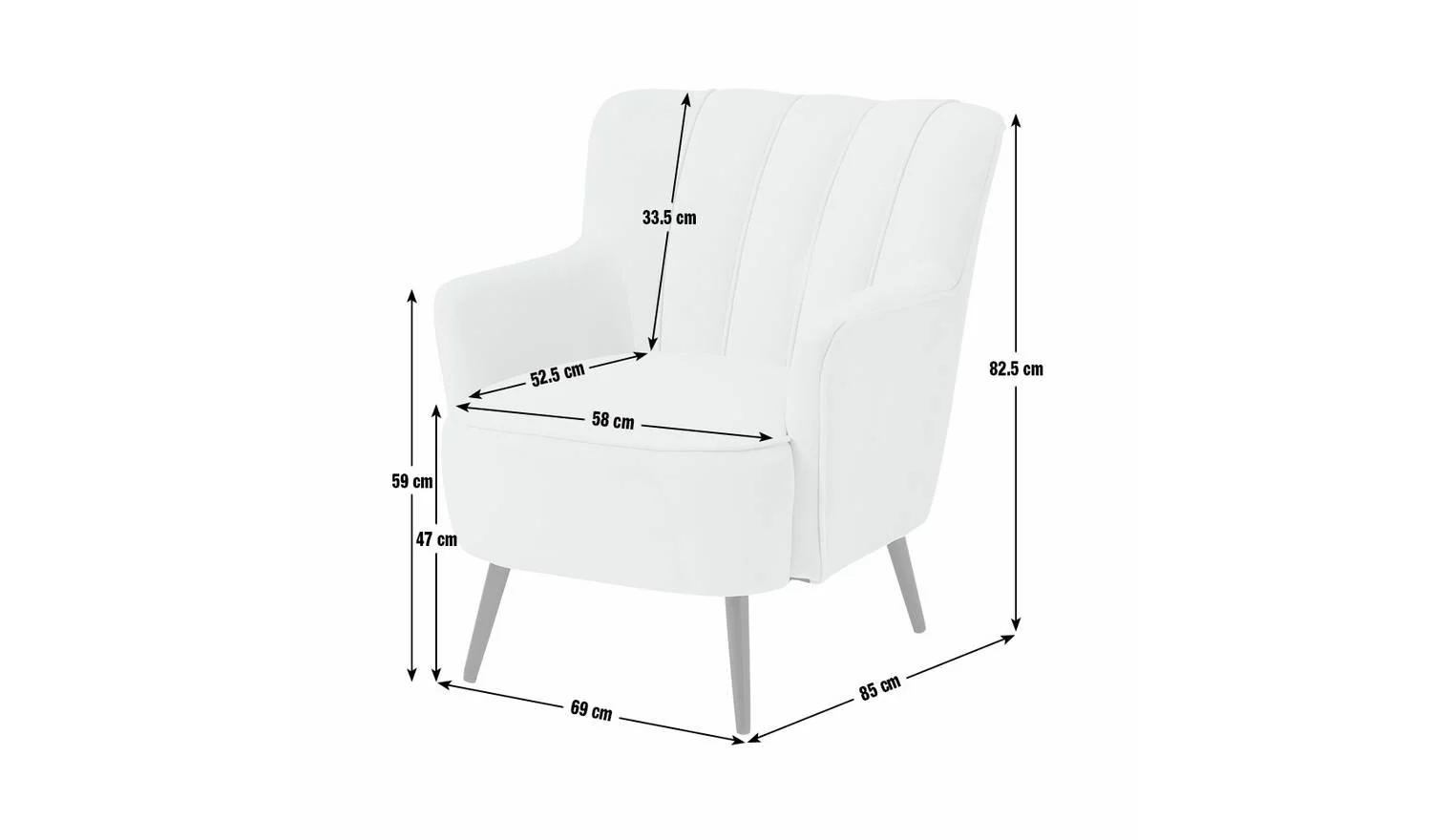Liora Velvet Armchair Natural Modern Living Room Accent Furniture - Image 6