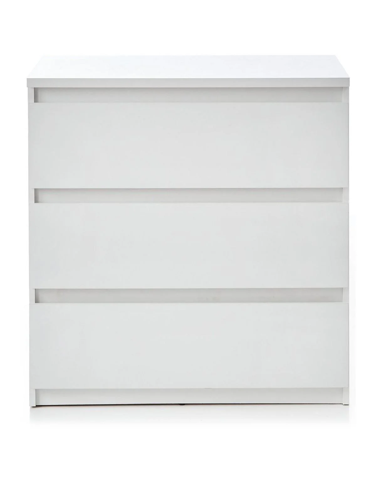 Lisson 3 Drawer Chest White Spacious and Stylish Bedroom Storage Solution - Image 2