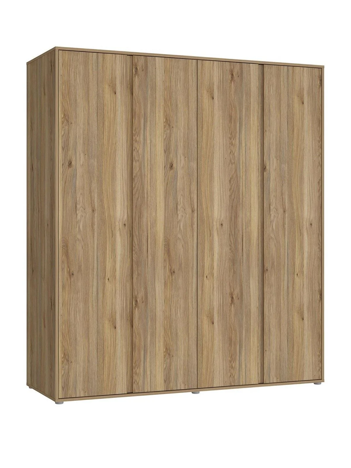 Lisson 4 Door Wardrobe with Internal Chest of Drawers - New Oak - Image 3