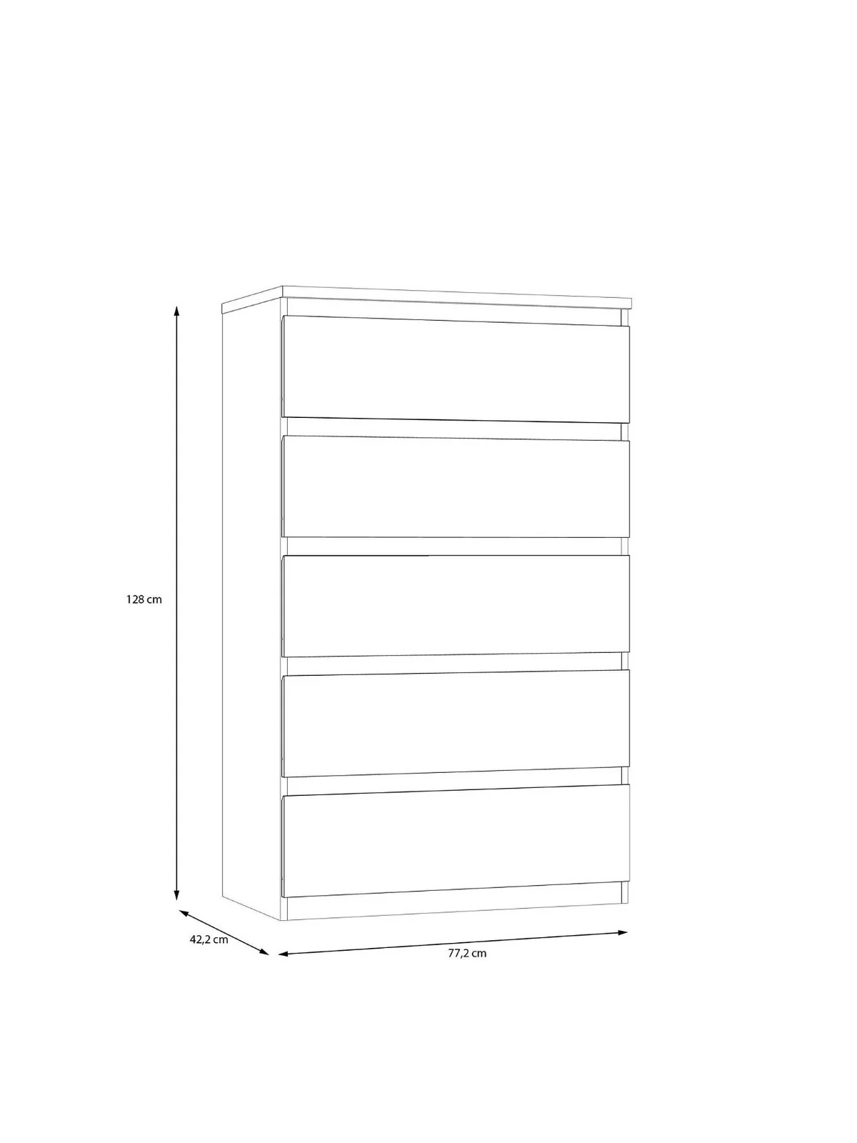 Lisson 5 Drawer Chest Oatmeal Spacious and Stylish Bedroom Storage - Image 6