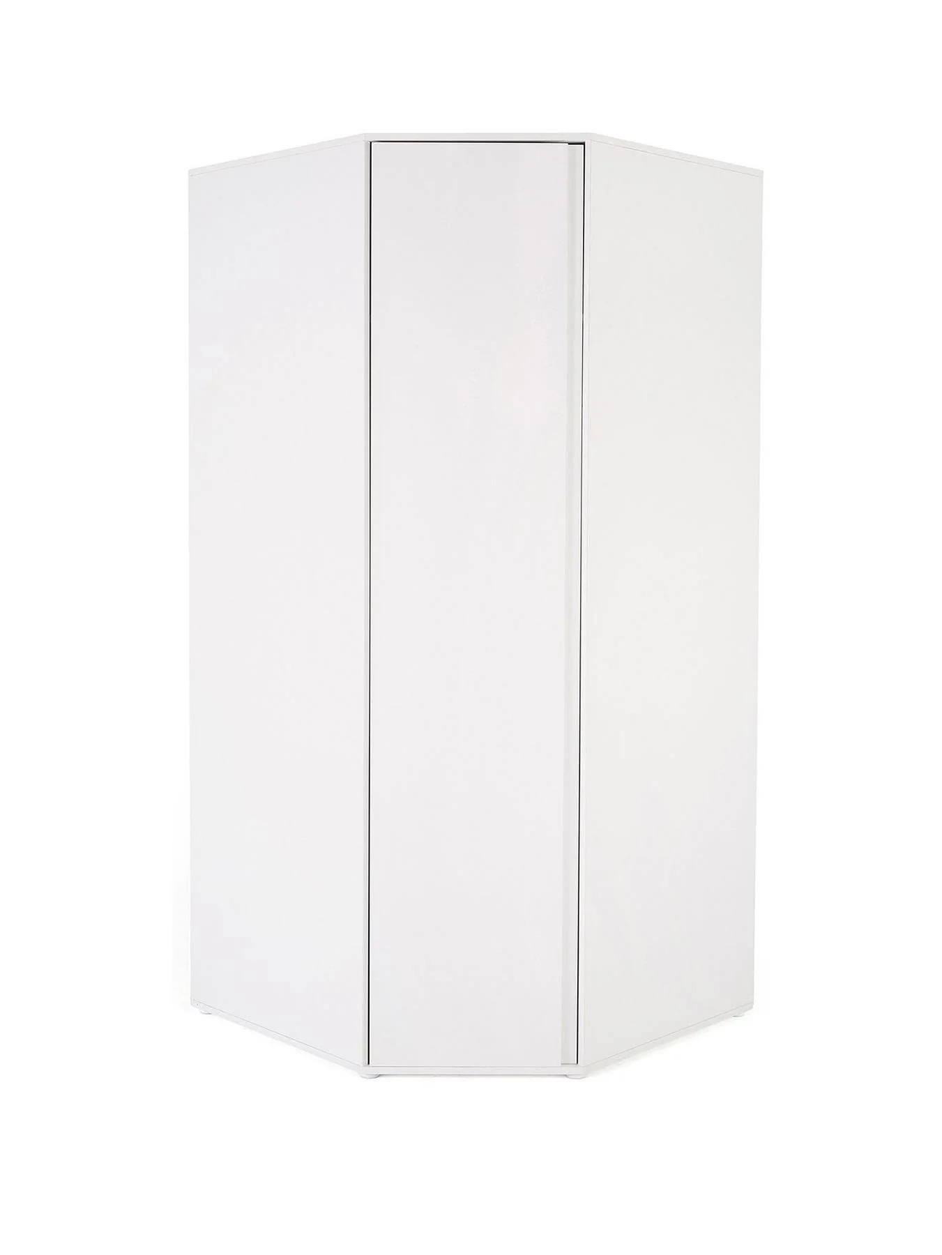 Lisson Corner Wardrobe White For Small Rooms Easy Assembly - Image 2