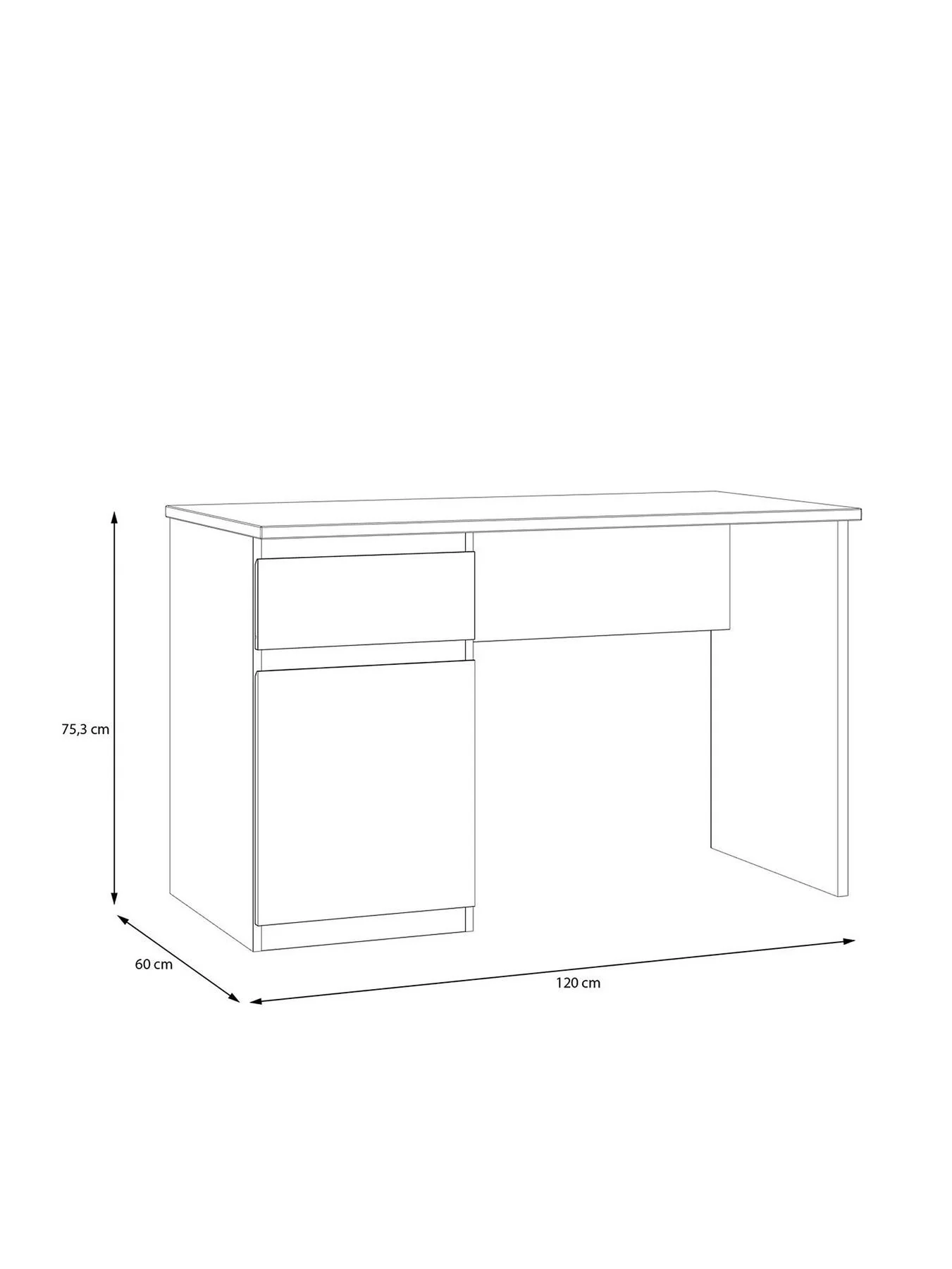 Lisson Desk Oatmeal Modern Home Office Furniture Workspace - Image 6