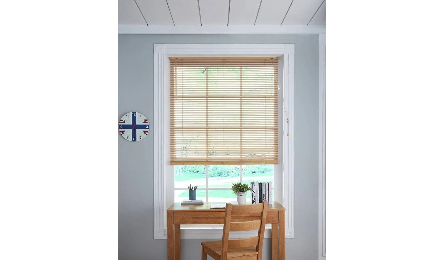Little Black Book 25mm Venetian Blind Natural 170x160cm Privacy Room - Image 2
