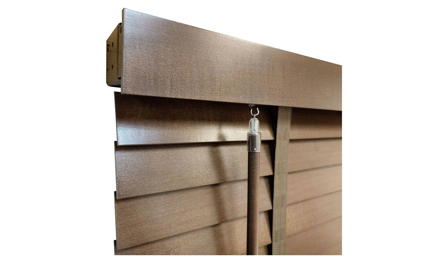 Little Black Book 50mm Venetian Blind Walnut 70x130cm Privacy Blinds - Image 3