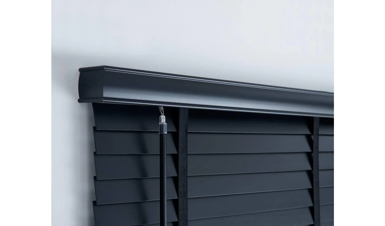 Little Black Book Basswood Black 50mm Venetian Blind 150x160cm Privacy UK - Image 3