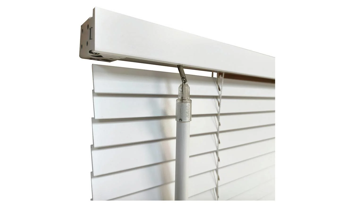 Little Black Book Basswood White 25mm Venetian Blind 130x160cm Privacy - Image 3