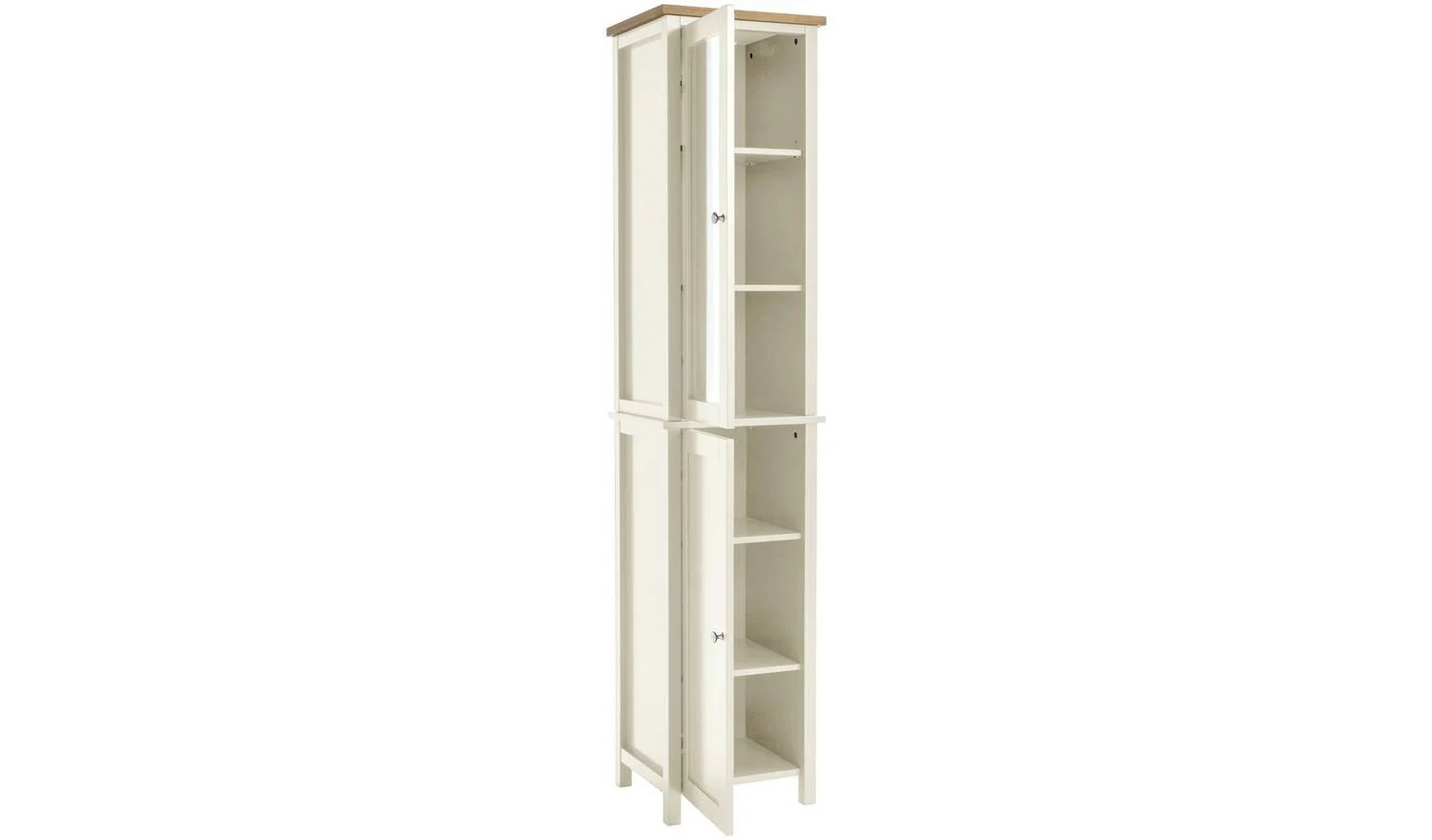 Livingston Tallboy Cream Storage Organiser Bathroom Furniture - Image 6