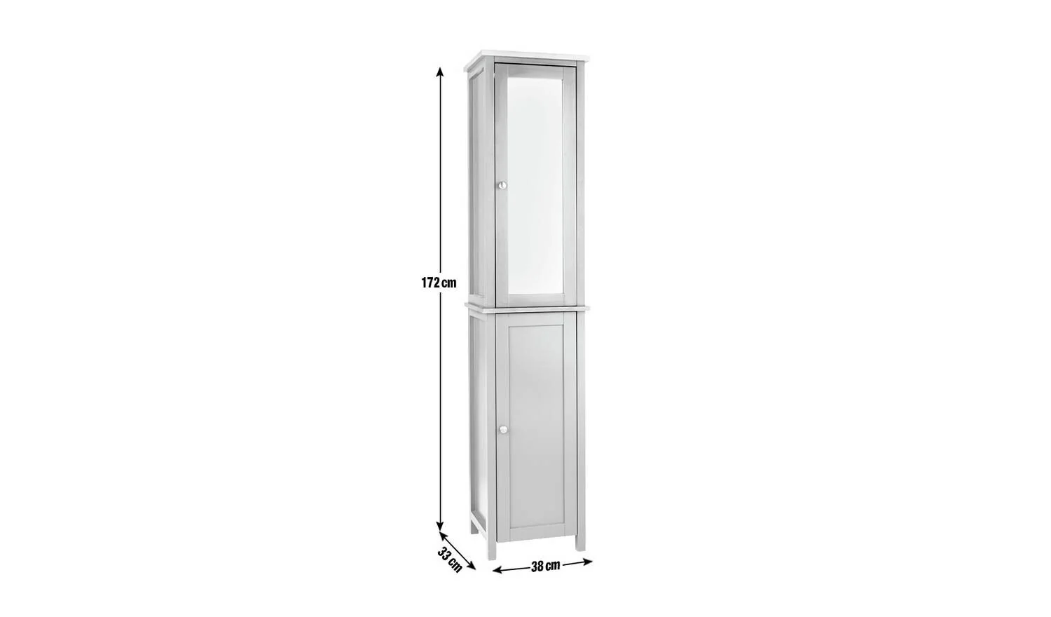 Livingston Tallboy Cream Storage Organiser Bathroom Furniture - Image 7