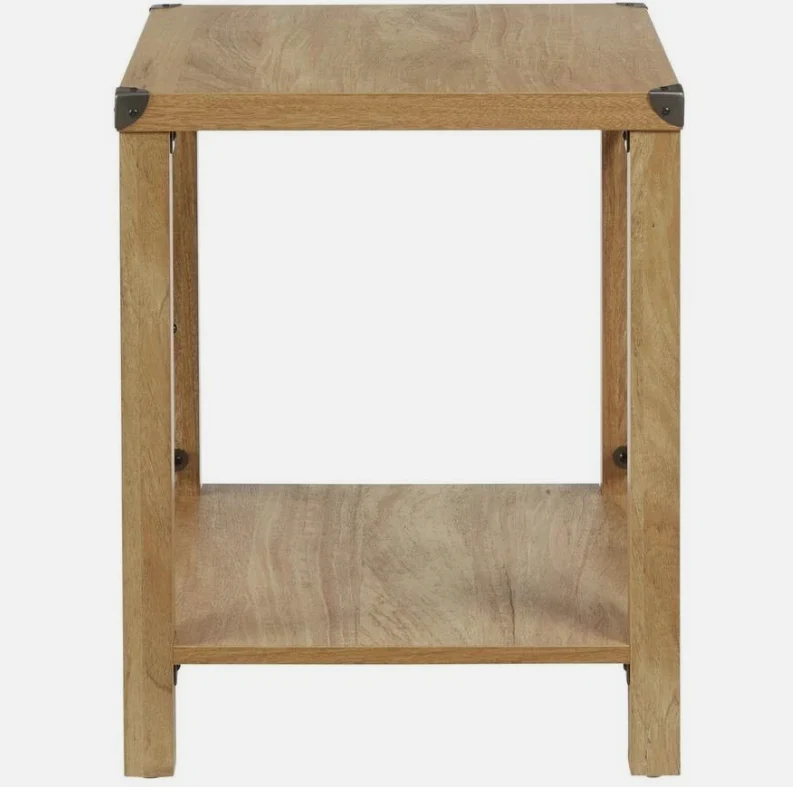 Lloyd Pascal Rustica Side Table Light Wood Rustic Living Room Furniture - Image 5