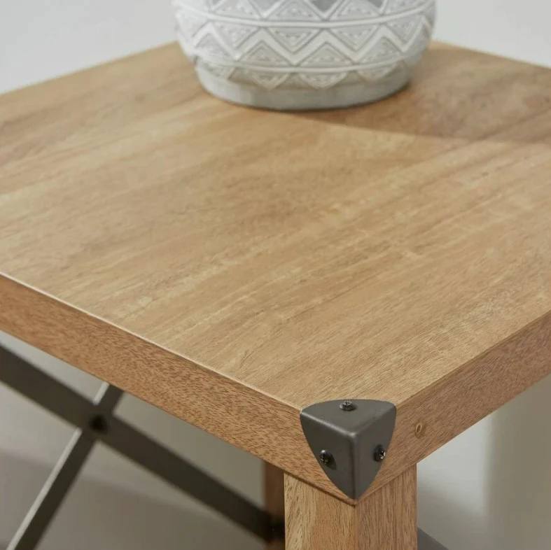 Lloyd Pascal Rustica Side Table Light Wood Rustic Living Room Furniture - Image 6