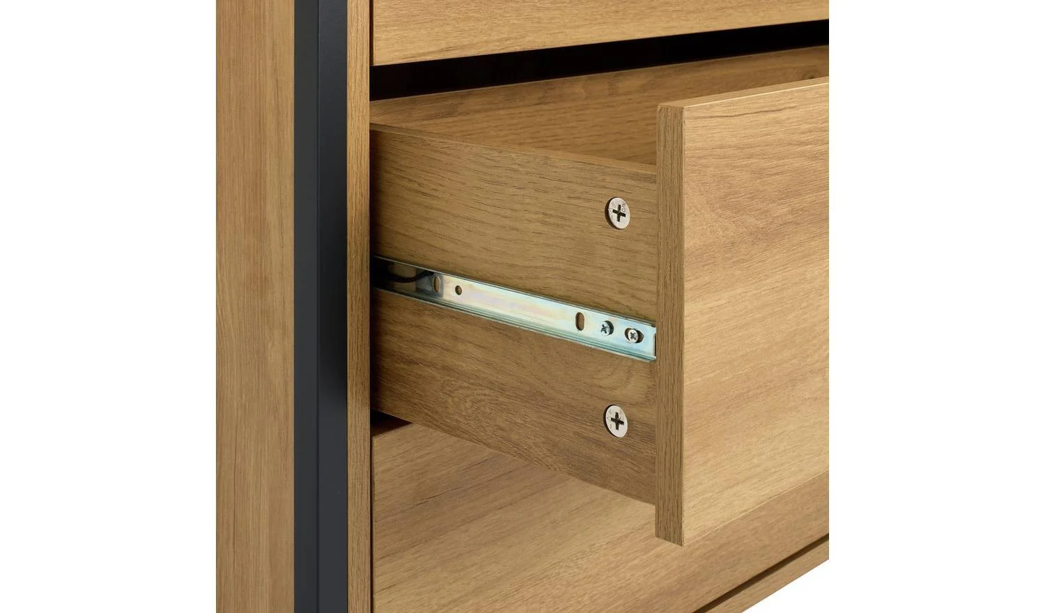 Loft Living 3 Drawer Chest Oak Storage Organiser Bedroom Furniture - Image 5