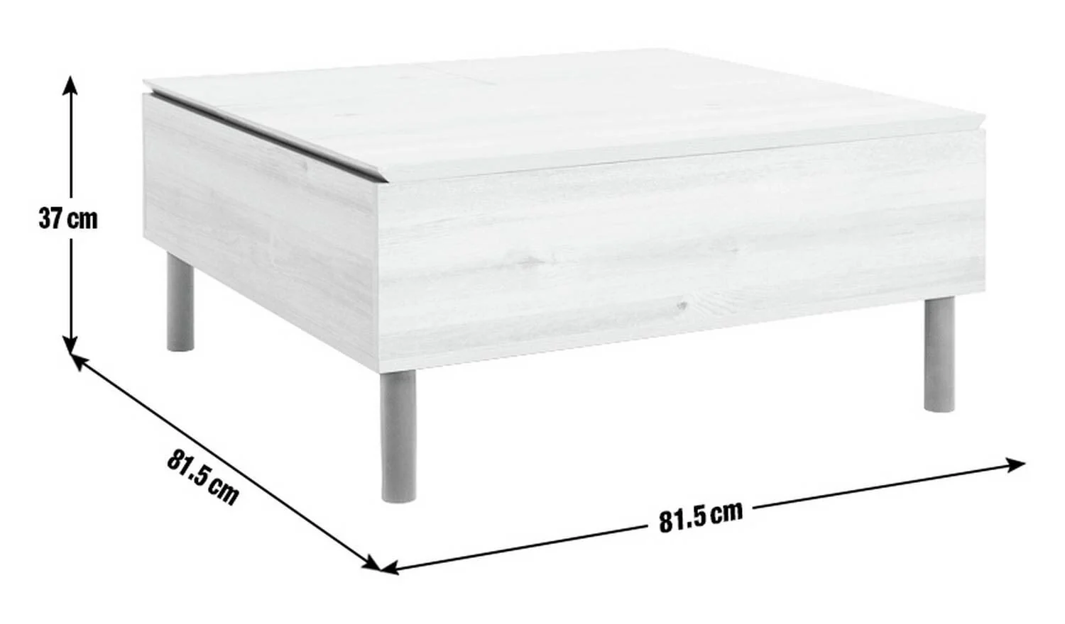 Loft Living Lift Up Coffee Table Oak Modern Living Room Furniture - Image 2