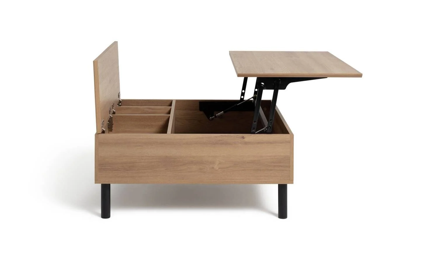 Loft Living Lift Up Coffee Table Oak Modern Living Room Furniture - Image 5