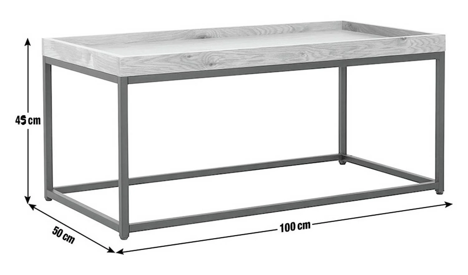 Loft Living Oak Veneer Coffee Table Natural Modern Living Room Furniture - Image 2