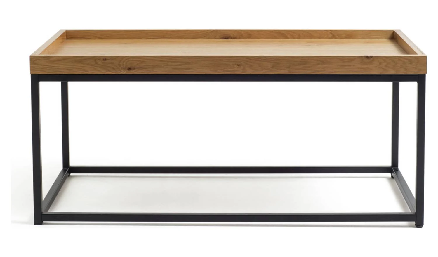 Loft Living Oak Veneer Coffee Table Natural Modern Living Room Furniture - Image 4
