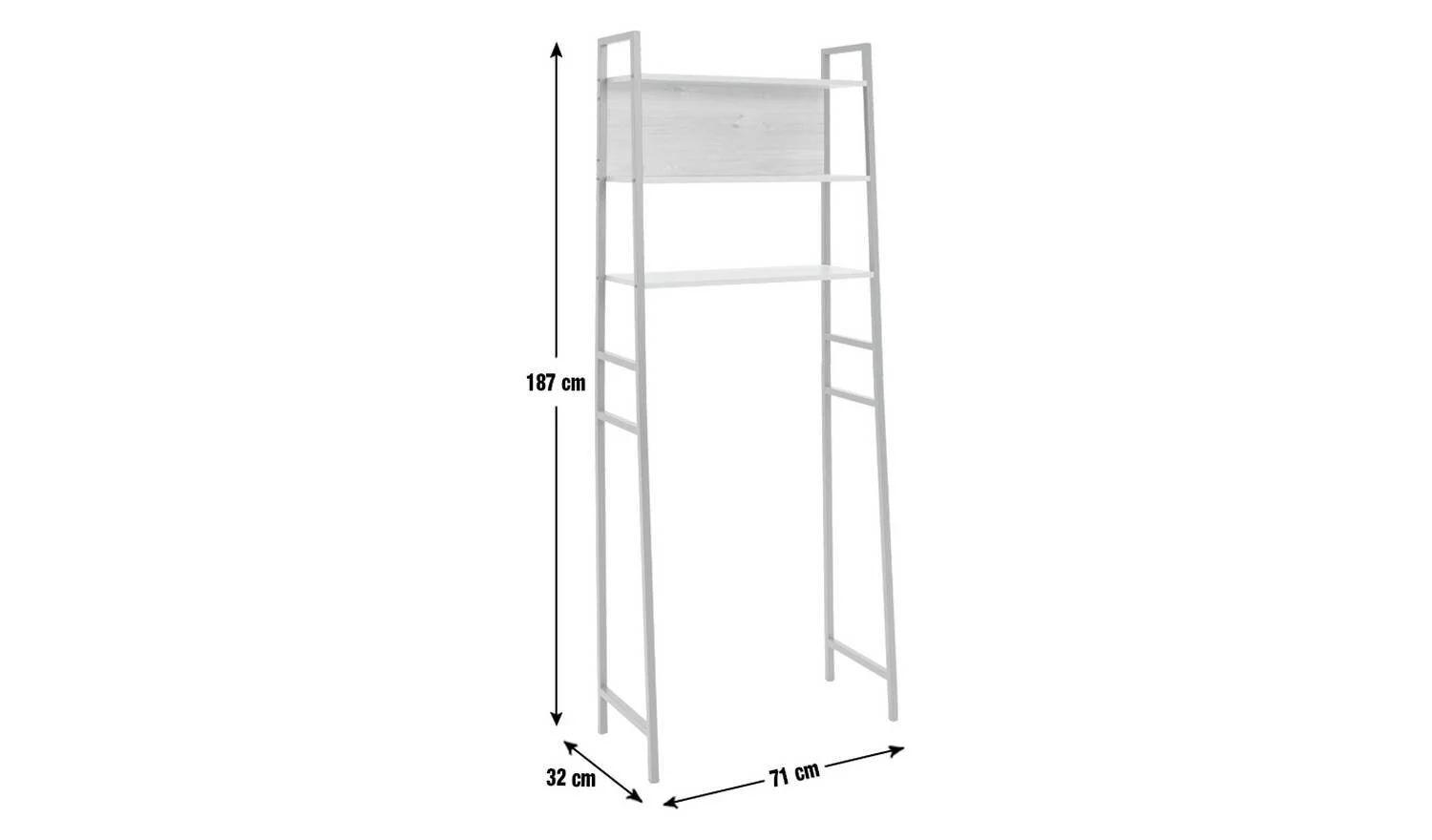 Loft Living Over Toilet Storage Unit Oak Bathroom Organiser Cabinet - Image 7