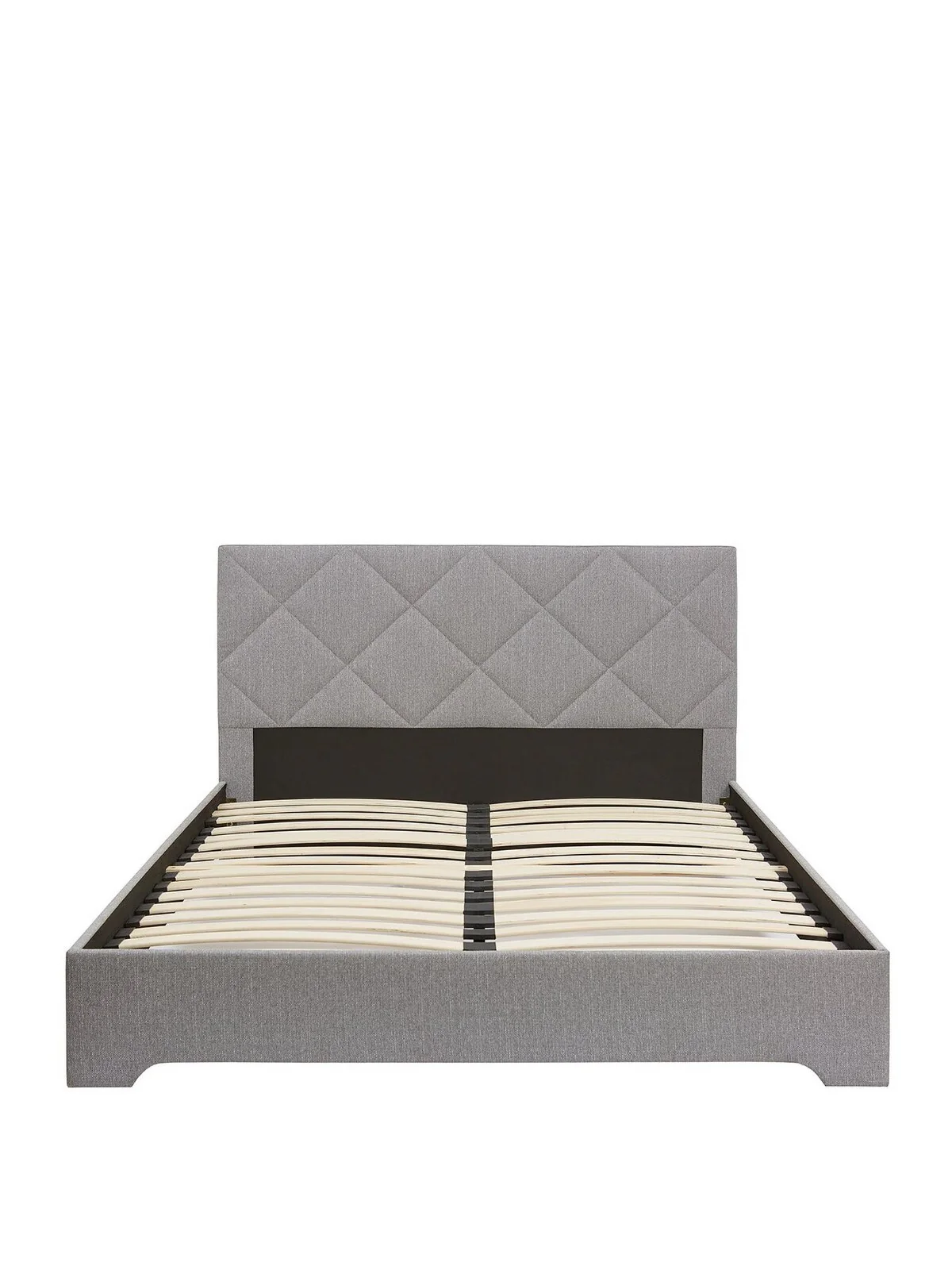 Luca Double Bed Frame Light Grey Elegant and Comfortable Bedroom Furniture - Image 2