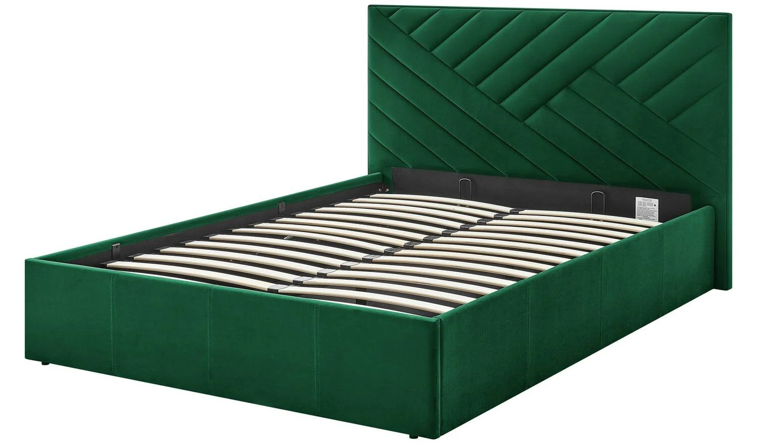 Luca Double End Lift Ottoman Bed Green Elegant and Comfortable Bedroom Furniture - Image 11