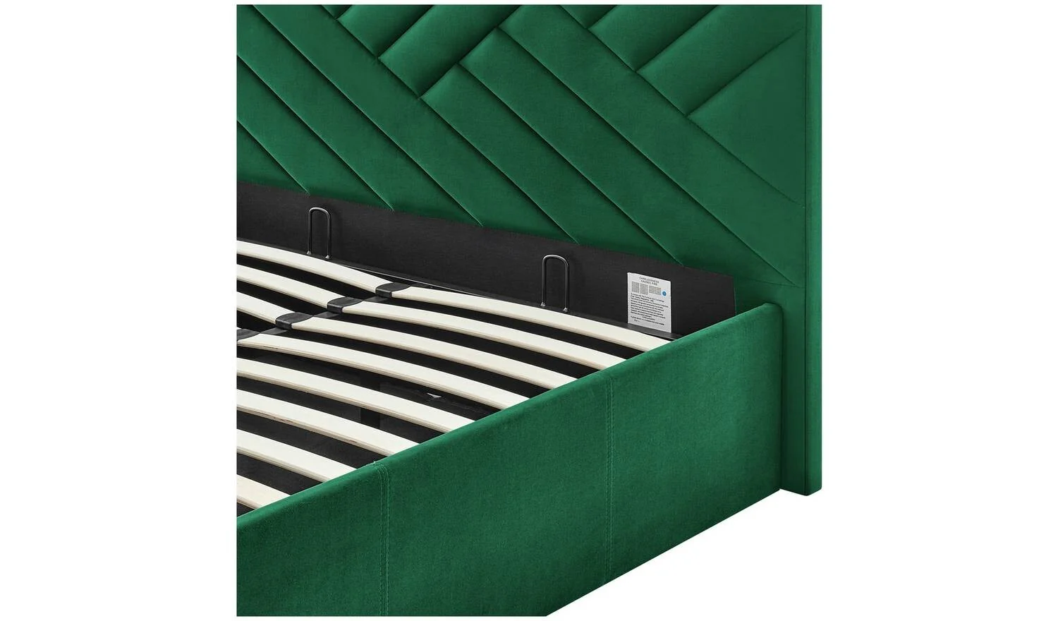 Luca Double End Lift Ottoman Bed Green Elegant and Comfortable Bedroom Furniture - Image 12