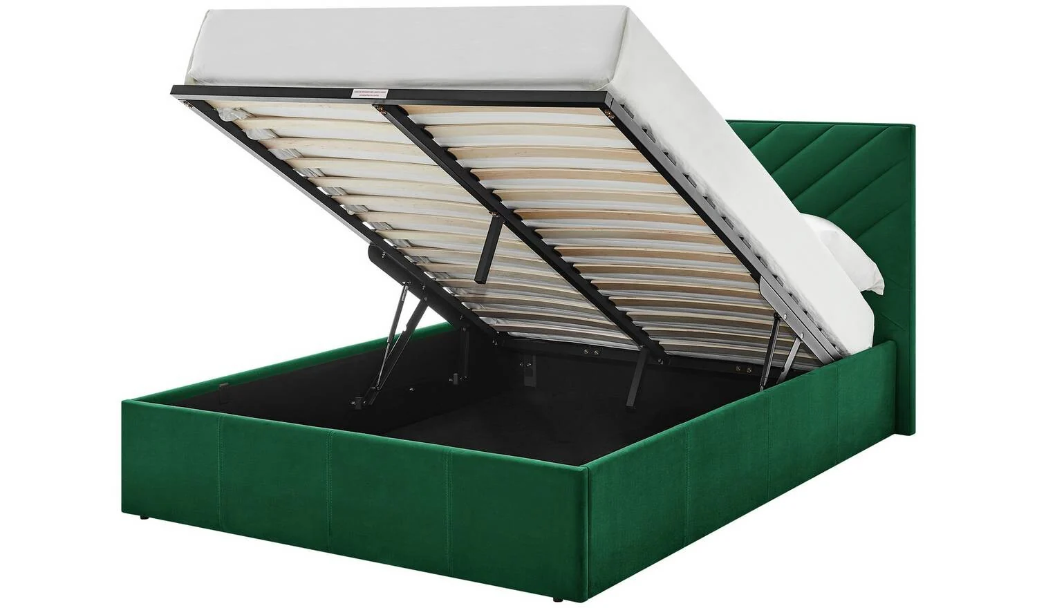 Luca Double End Lift Ottoman Bed Green Elegant and Comfortable Bedroom Furniture - Image 4