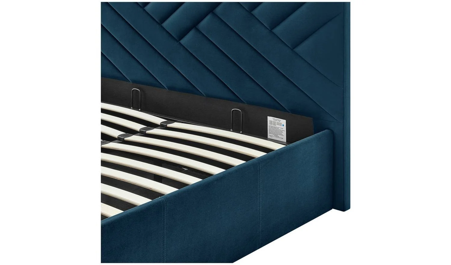 Luca Double End Lift Ottoman Bed Navy Elegant and Comfortable Bedroom Furniture - Image 10