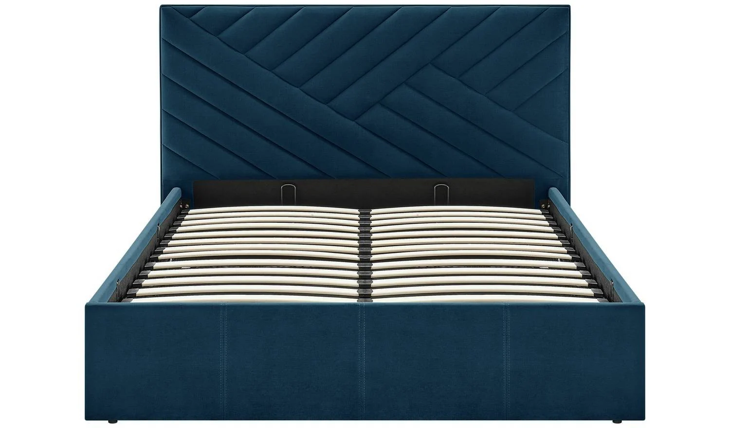 Luca Double End Lift Ottoman Bed Navy Elegant and Comfortable Bedroom Furniture - Image 11