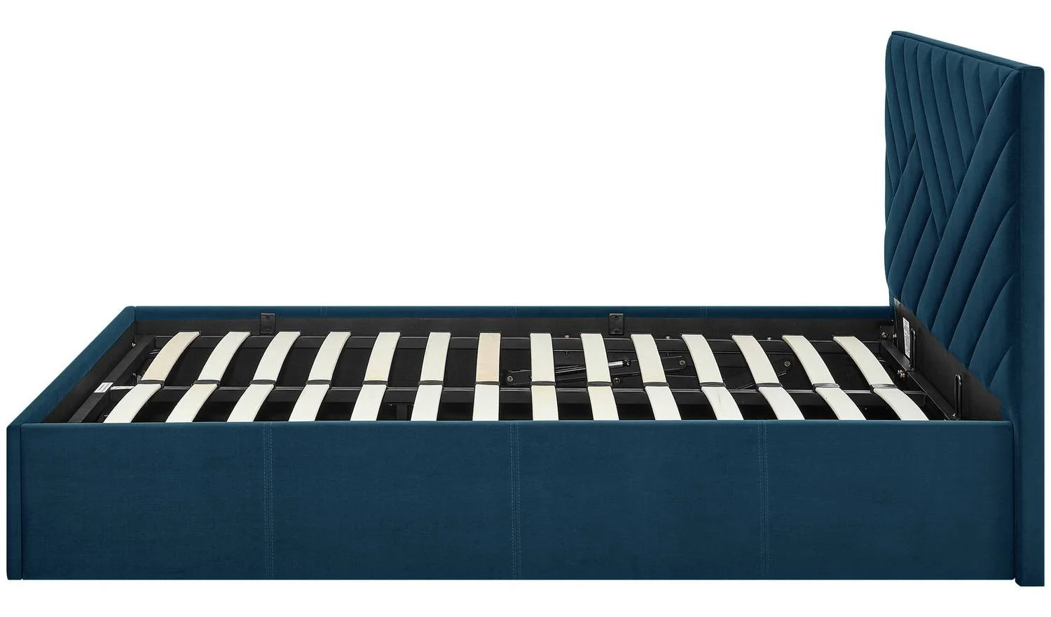 Luca Double End Lift Ottoman Bed Navy Elegant and Comfortable Bedroom Furniture - Image 9
