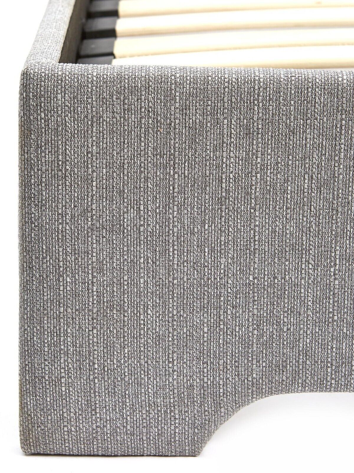 Luca King Bed Frame Light Grey Elegant and Comfortable Bedroom Furniture - Image 5