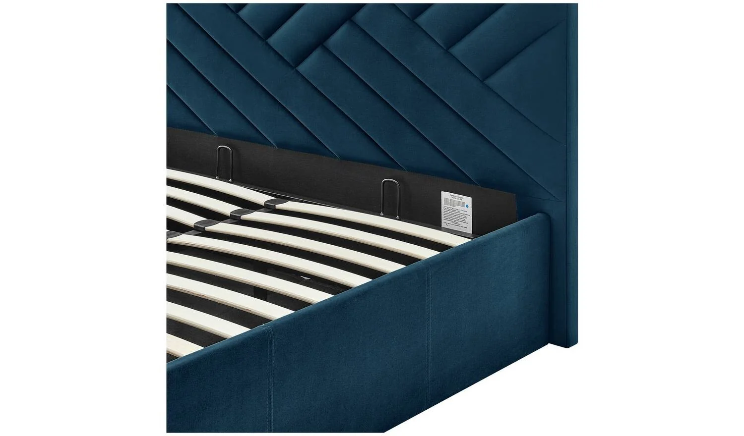 Luca Kingsize End Lift Ottoman Bed Navy Elegant Comfortable Bedroom Furniture - Image 10