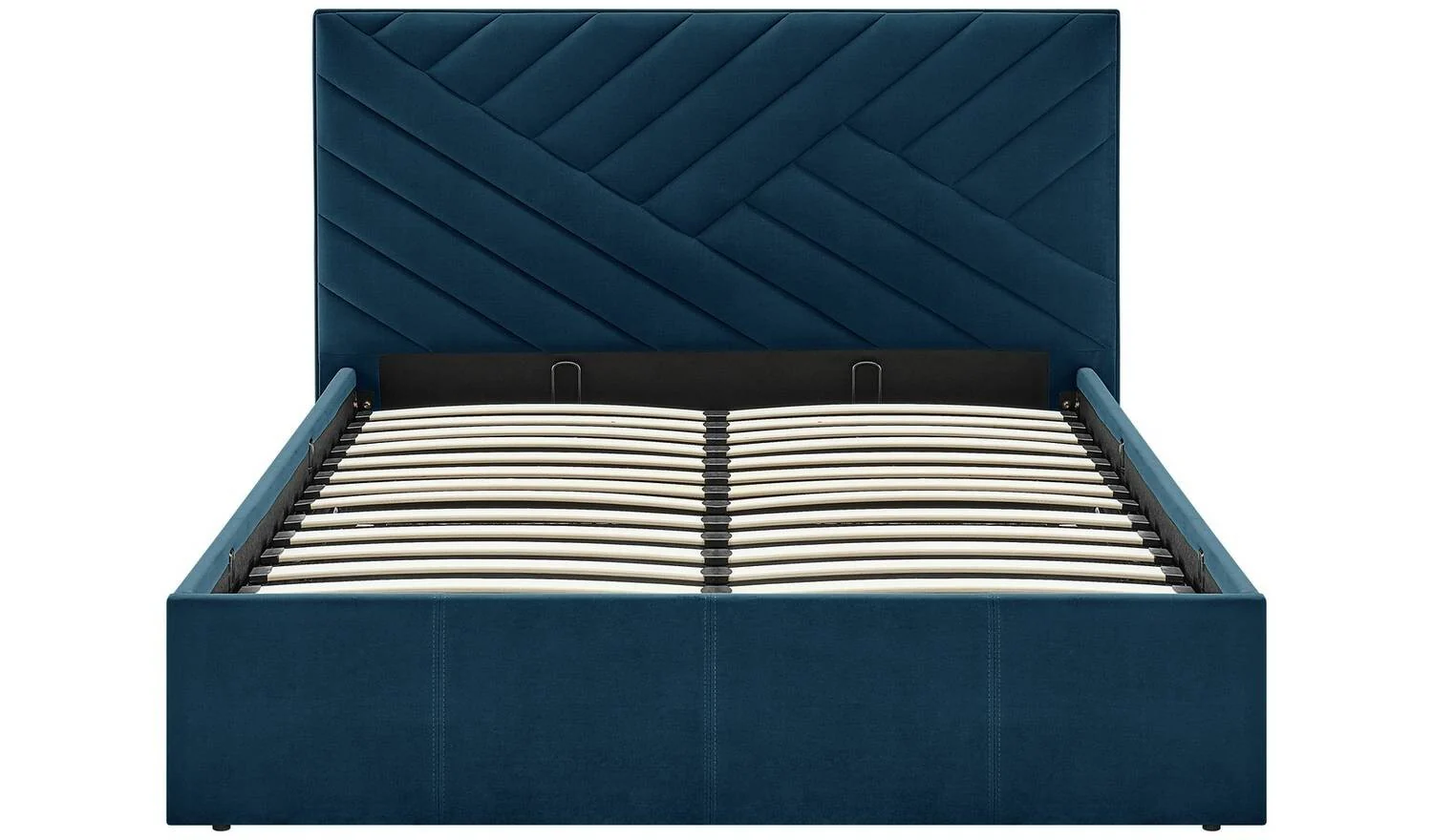 Luca Kingsize End Lift Ottoman Bed Navy Elegant Comfortable Bedroom Furniture - Image 11