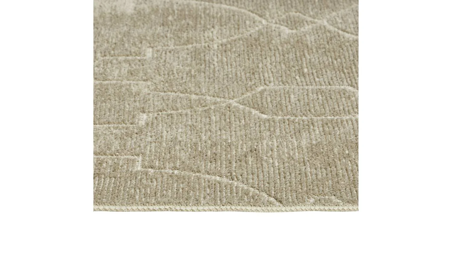 Luxe Chenille Neutral Flatweave Rug 120x170cm Soft Living Room Floor - Image 3