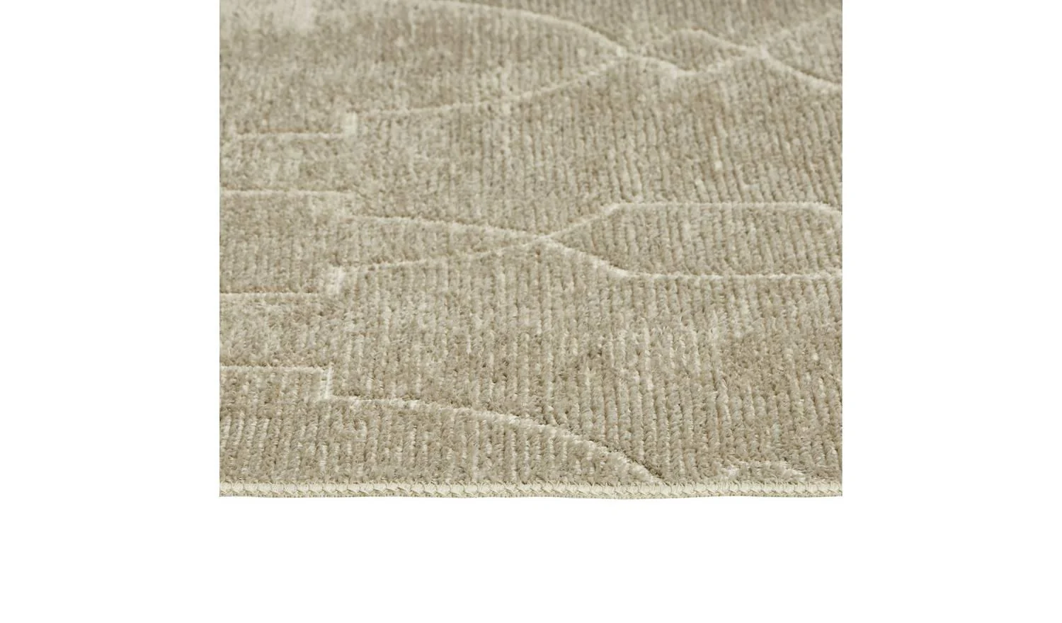 Luxe Chenille Neutral Flatweave Rug 160x230cm Soft Living Room Floor - Image 3