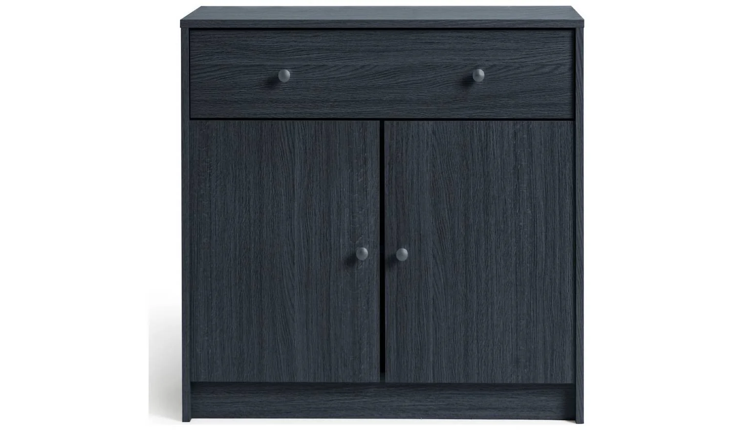 Maine 2 Door 1 Drawer Sideboard Black Storage Cabinet Living Room - Image 3